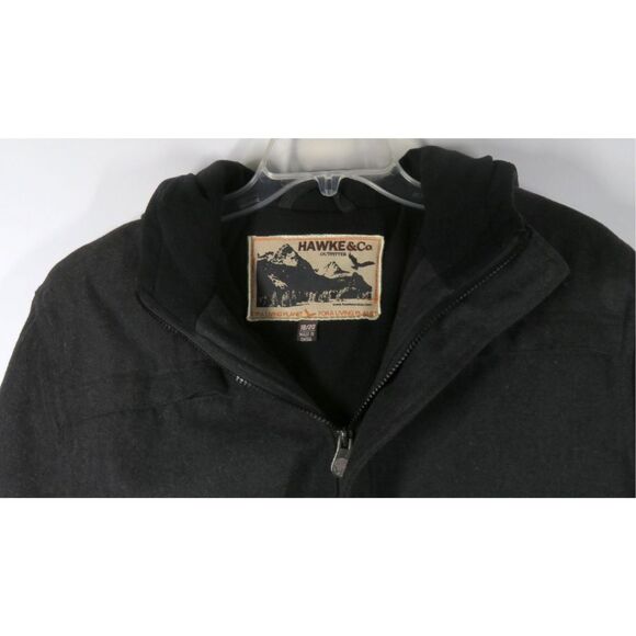Hawke & Co Outfitters Gray Wool Blend Hooded Winter Jacket Coat Boys Size 18/20 - Picture 5 of 5
